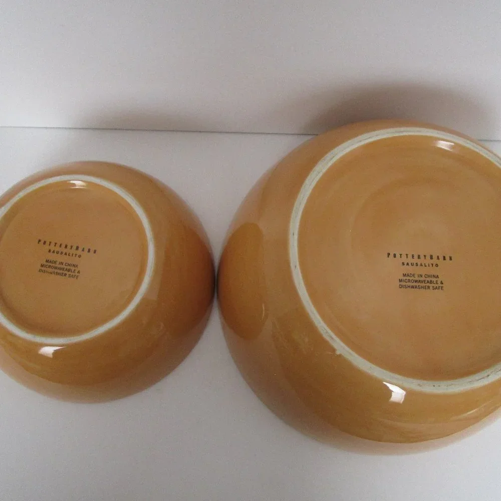 pair of ceramic serving bowls